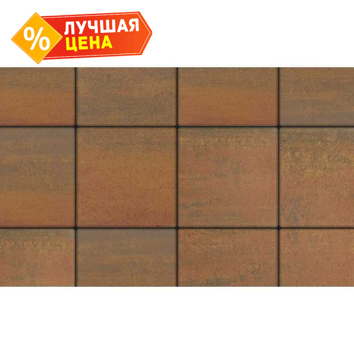 Плитка тротуарная Квадрум Б.6.К.6 Листопад гладкий Арабская ночь 400x400x60 мм